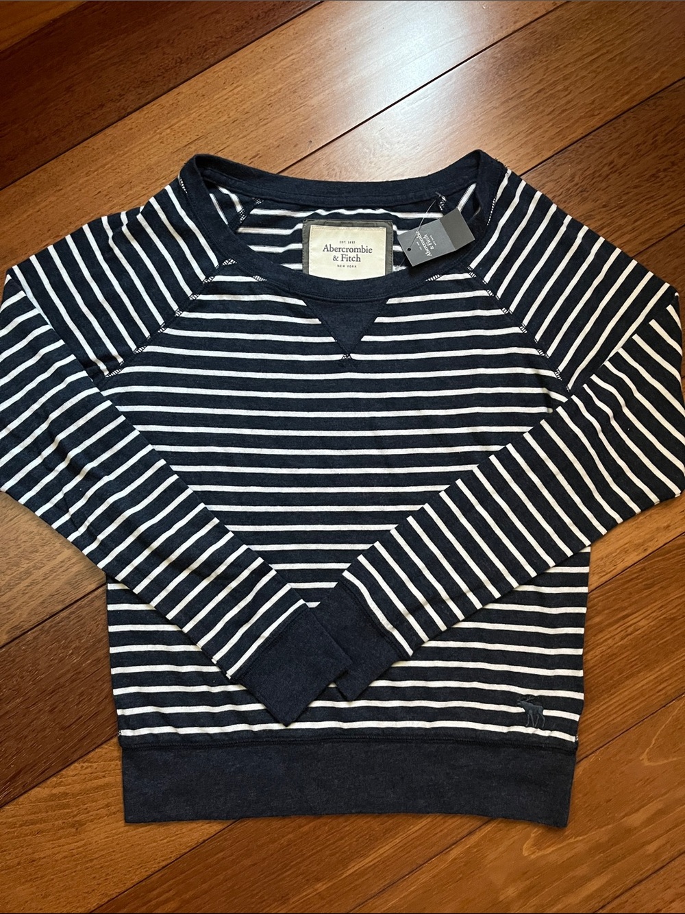 NWT Y2K Abercrombie Moose Logo Striped Shirt